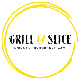 Grill and Slice Takeaway logo.